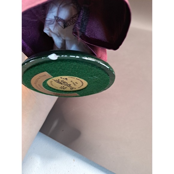 BYERS' CHOICE LTD.2011 WITCH WITH PUMPKIN Satin Dress Black Hat Artist Signed - Picture 13 of 15